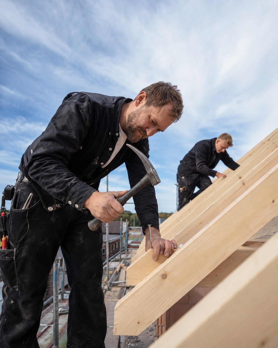 Zimmerei bei der Arbeit — organisiert mit Meistron
